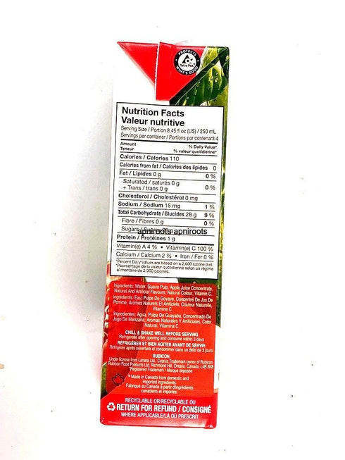 RUBICON GUAVA NO SGR 1LT - apniroots Grocery